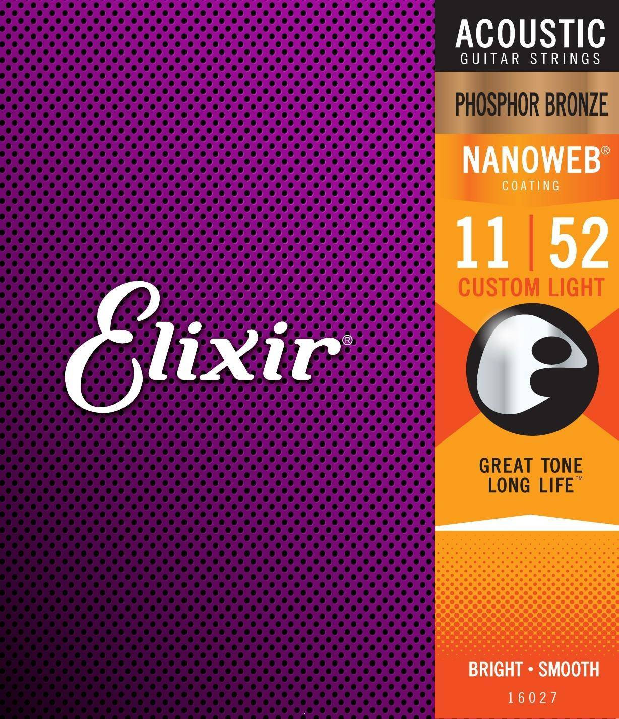 ELIXIR NANOWEB PHOSPHOR BRONZE 11-52 - STRUNY DO GITARY AKUSTYCZNEJ